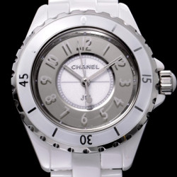CHANEL 샤넬 제이12 H4861 - 33 mm 샤넬 정품 스위스 쿼츠 탑재 여성용 그레이 다이얼 브레이슬릿 cha0134 - CHANEL J12 Full Ceramic Grey Dial Bracelet Chanel Genuine Original Swiss ETA Quartz Movement