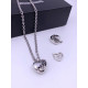 CHROME HEARTS 크롬하츠 남녀공용 925실버 하트 목걸이 65cm