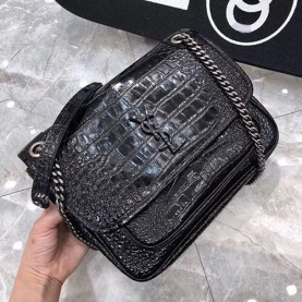SAINT LAURENT 생로랑 인기 숄더백 악어가죽무늬 T8990