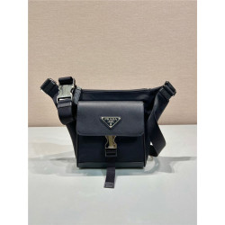 PRADA 프라다 나일론 사피아노 가죽 숄더백 2VH160