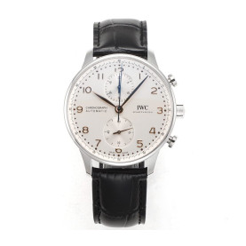 IWC 아이더블유씨 포르투기저 크로노 화이트/로즈골드 다이얼 레더스트랩