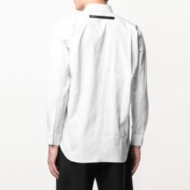 BOTTEGA VENETA 보테가베네타 레더패치 솔리드 셔츠