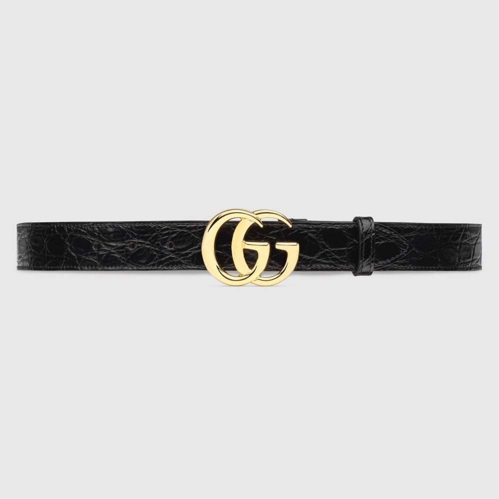 GUCCI 구찌 GG 버클 악어가죽 벨트 414516 (30mm)