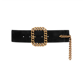 SAINT LAURENT 생로랑 사각 체인 버클 벨트 640570 (50mm)