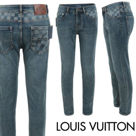 LOUIS VUITTON 루이비통 골드 스틸 다미 포켓 슬림 일자진