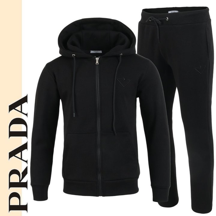 PRADA 프라다 백로고 후드집업 셋업