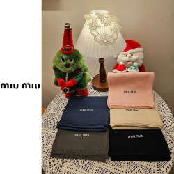 MIUMIU 미우미우 데일리 자수 머플러