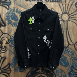 CHROME HEARTS 크롬하츠 워크독 크로스 패치 셔츠 자켓