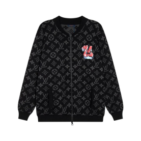 LOUIS VUITTON 루이비통 그래피티 니트 집업 자켓