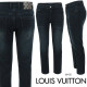 LOUIS VUITTON 루이비통 다미 레더 패치 진청 슬림 일자진