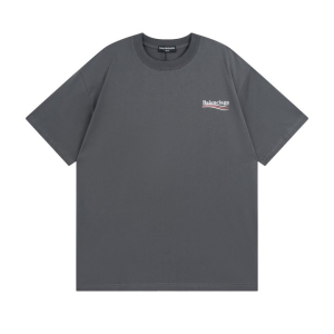 BALENCIAGA 발렌시아가 2336 크랙 웨이브 로고 구제 워싱 반팔