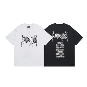 BALENCIAGA 발렌시아가 3191 메탈 아웃라인 구제 워싱 반팔