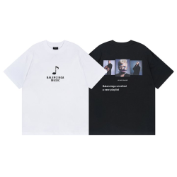 BALENCIAGA 발렌시아가 23102 뮤직 로고 반팔