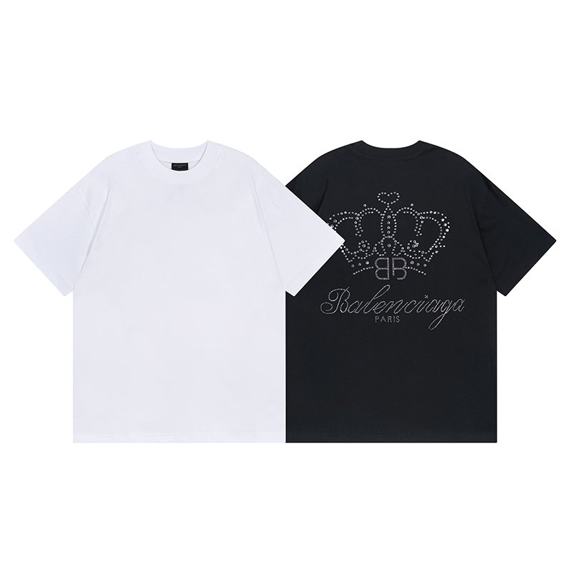BALENCIAGA 발렌시아가 23109 크라운 핫피스 로고 반팔