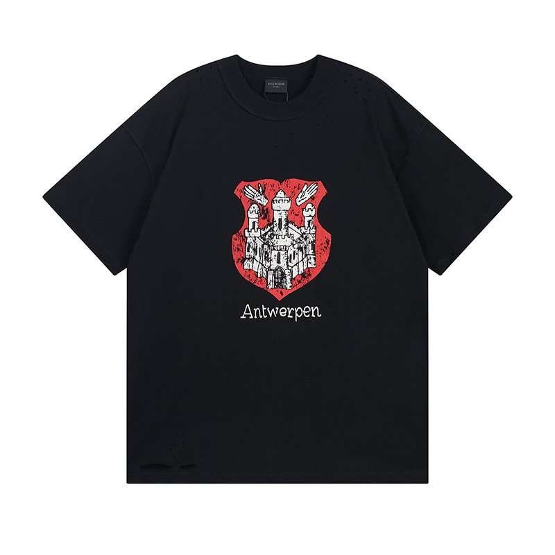 BALENCIAGA 발렌시아가 23121 앤트워프 구제 워싱 반팔