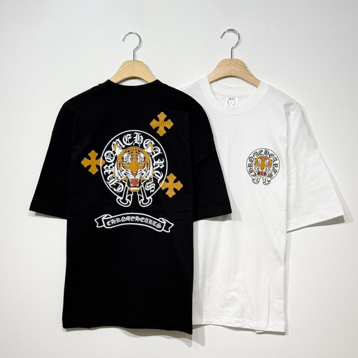 CHROME HEARTS 크롬하츠 타이거 루즈핏 라운드 반팔