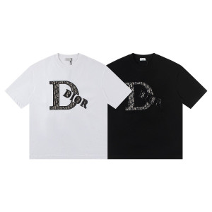 DIOR 디올 6527 오블리크 패치 로고 반팔