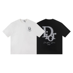 DIOR 디올 6547 오블리크 자수 패치 로고 반팔