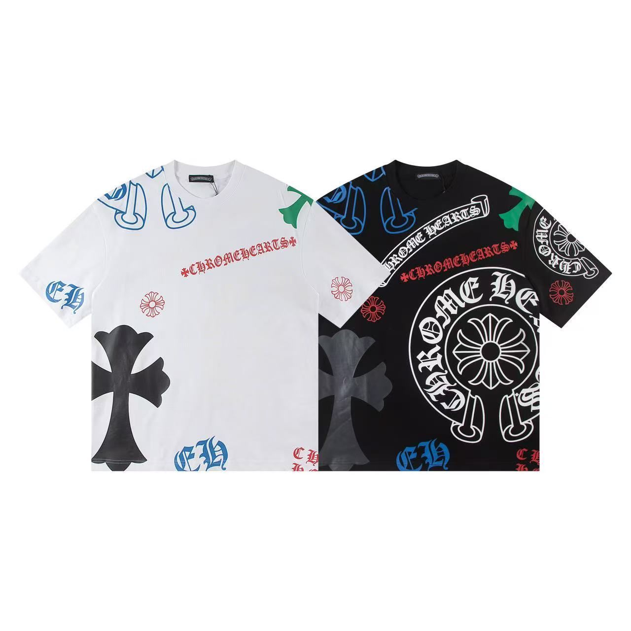 CHROME HEARTS 크롬하츠 6503 멀티 로고 그래픽 반팔