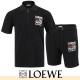 LOEWE 로에베 아나그램 자수 지퍼 카라 하프 셋업
