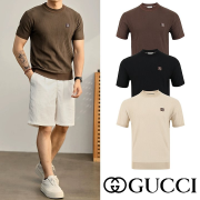 GUCCI 구찌 미니탭 리브드 라운드 하프니트