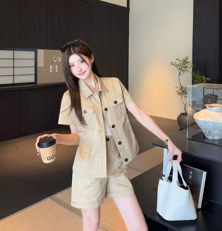DIOR 디올 1048 유틸리티 반팔 셔츠&쇼츠 세트