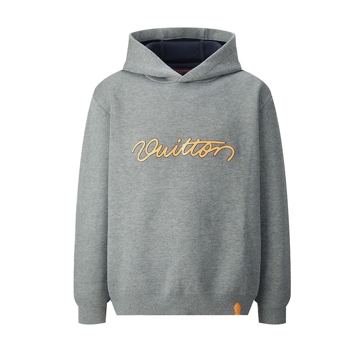 LOUIS VUITTON 루이비통 607143 시그니처 더블 페이스 니트 후드