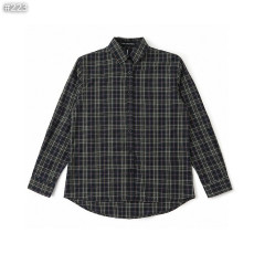 BALENCIAGA 발렌시아가 백로고 플란넬 체크 셔츠