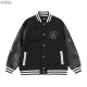 CHROME HEARTS 크롬하츠 크로스 레더 홀스슈 바시티 자켓