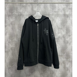CHROME HEARTS 크롬하츠 멀티레더 크로스 집업 후드 자켓