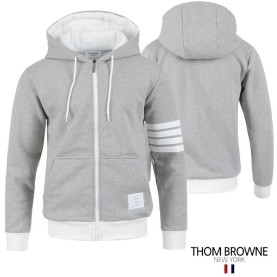 THOM BROWNE 톰브라운 4바 배색 후드집업 2COLOR