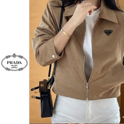 PRADA 프라다 베이직라인 스웨이드자켓 2COLOR